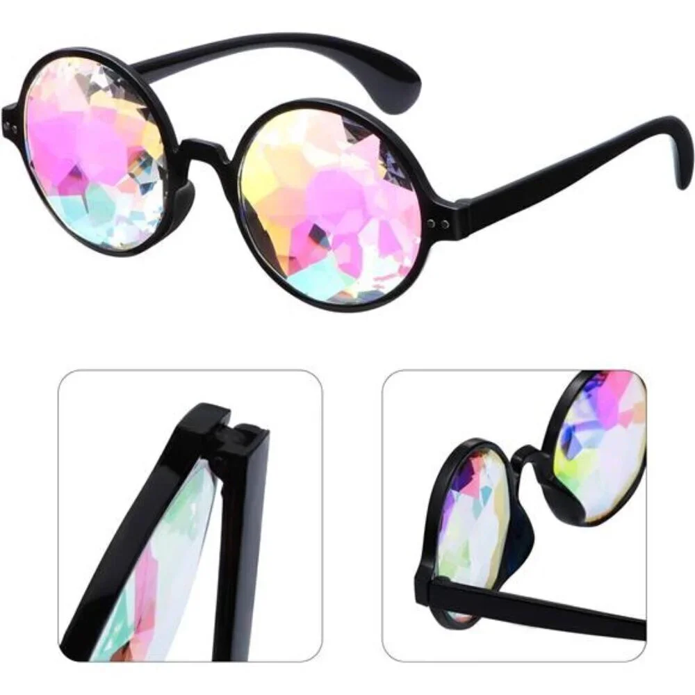 3 Pieces Festival Kaleidoscope Rave Glasses Goggles Kaleidoscope Diffraction